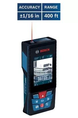 Bosch Blaze Outdoor 400' Connected Lithium-Ion Laser Measure with Camera