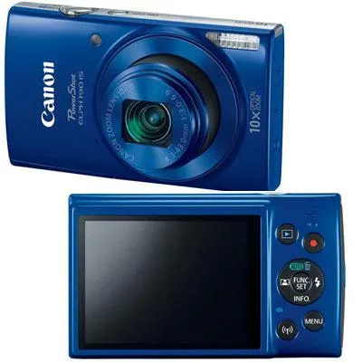 Canon PowerShot 190 IS 20 Megapixel Compact Camera - Blue 1090C001