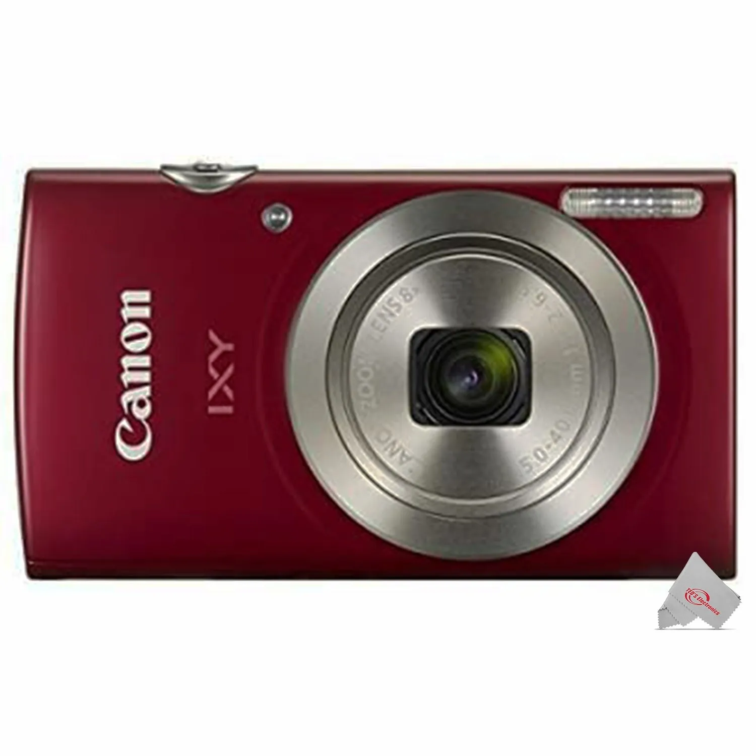 Canon PowerShot IXY 200 / Elph 180 20MP Compact Point and Shoot Camera Red