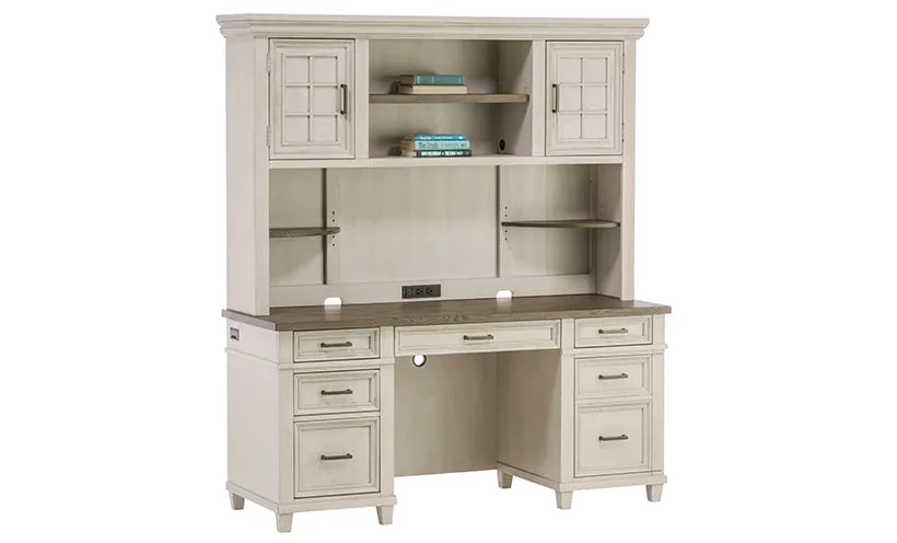 Caraway Credenza Desk and Hutch