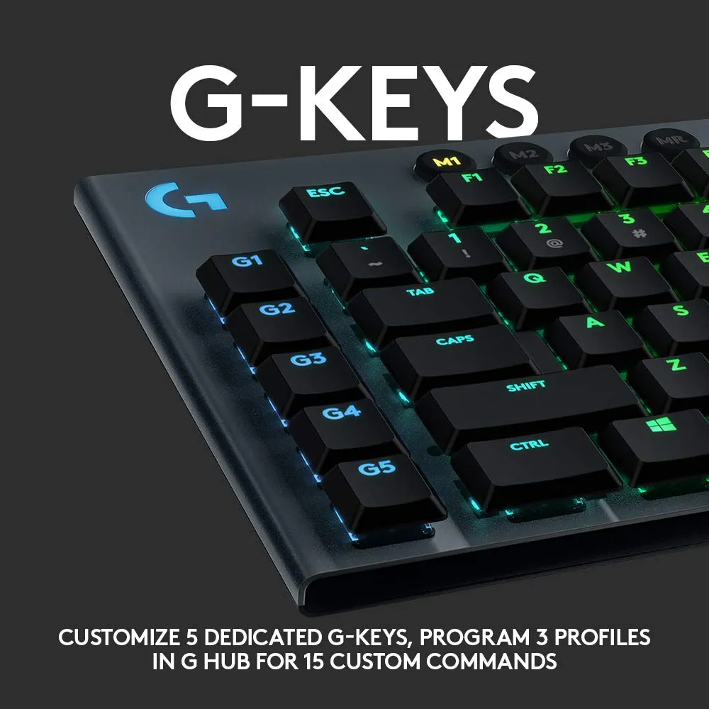 Certified Refurbished - Logitech - G815 LIGHTSYNC Full-size Wired Mechanical GL Linear Switch Gaming Keyboard