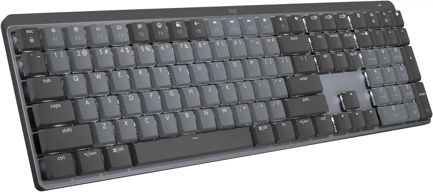 Certified Refurbished - Logitech MX Mechanical Wireless Illuminated Performance Keyboard, Clicky Switches - 920-010549