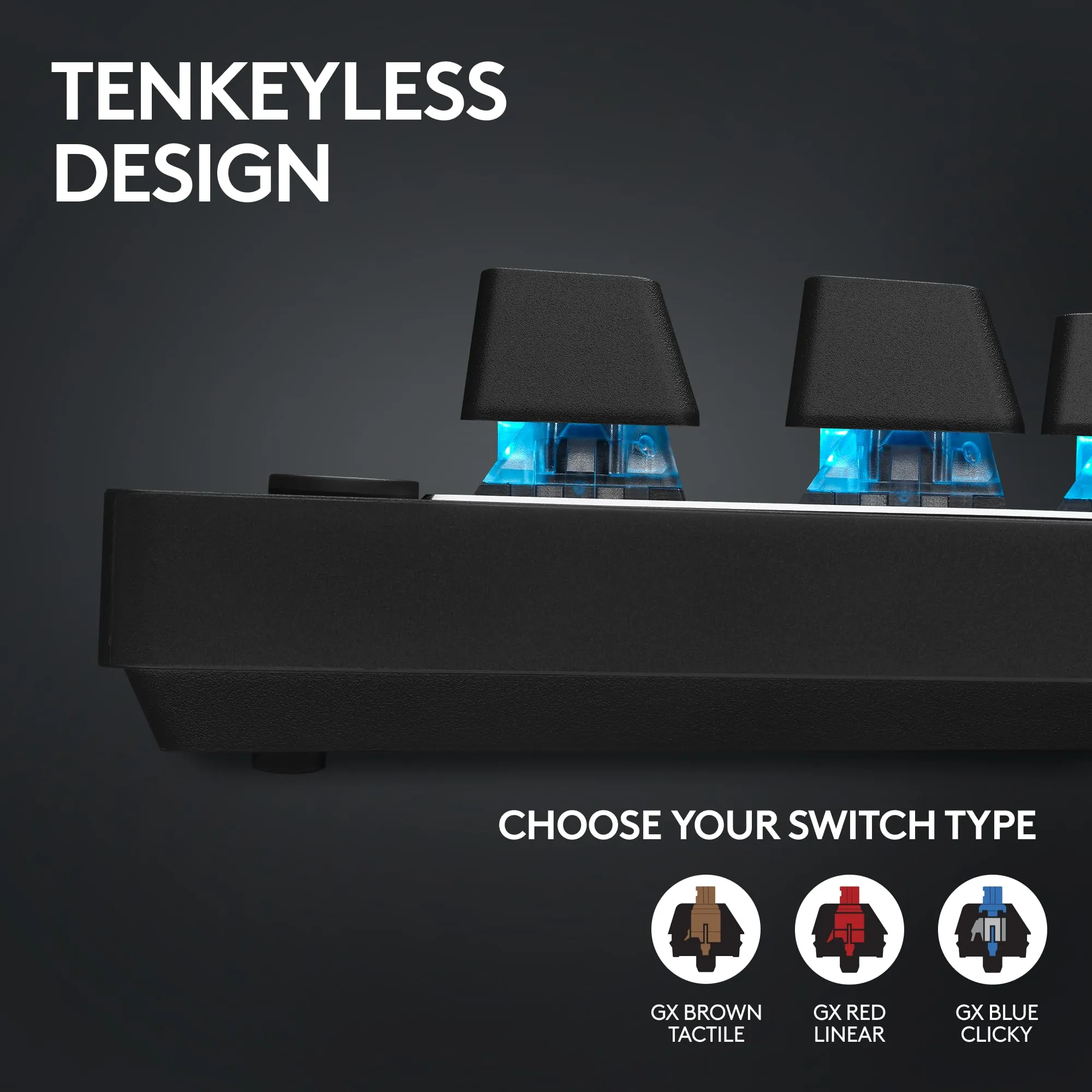 Certified Refurbished - Logitech - PRO X TKL LIGHTSPEED Wireless Mechanical Clicky Switch Gaming Keyboard