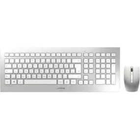 Cherry Dw 8000 Keyboard & Mouse - English (Uk) - 1 - Usb Wireless Rf 2.40 Ghz Keyboard - Keyboard/Keypad Color: White, Silver - Usb Wireless Rf - Infrared - 2000 Dpi - Scroll Wheel - Pointing Device Color: White, Silver - Symmetrical -