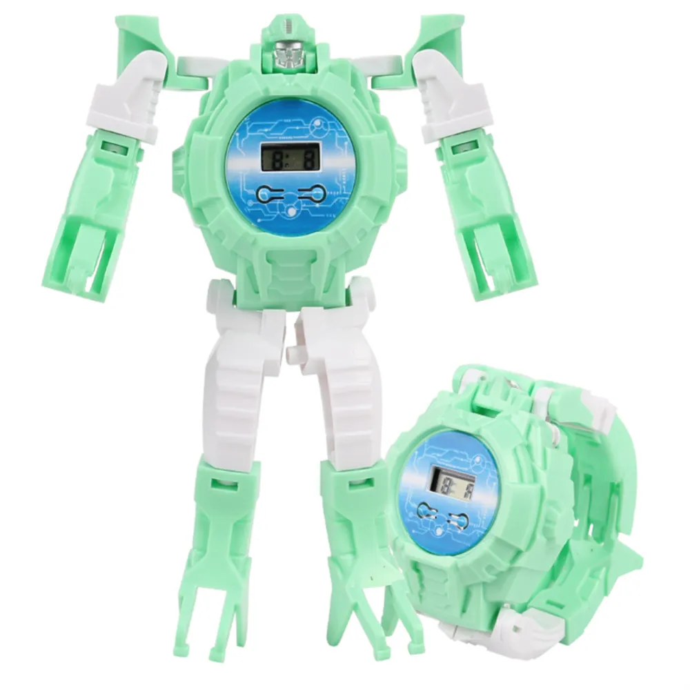 Children Creative Electronic Manual Deformation Watch Robot Toys