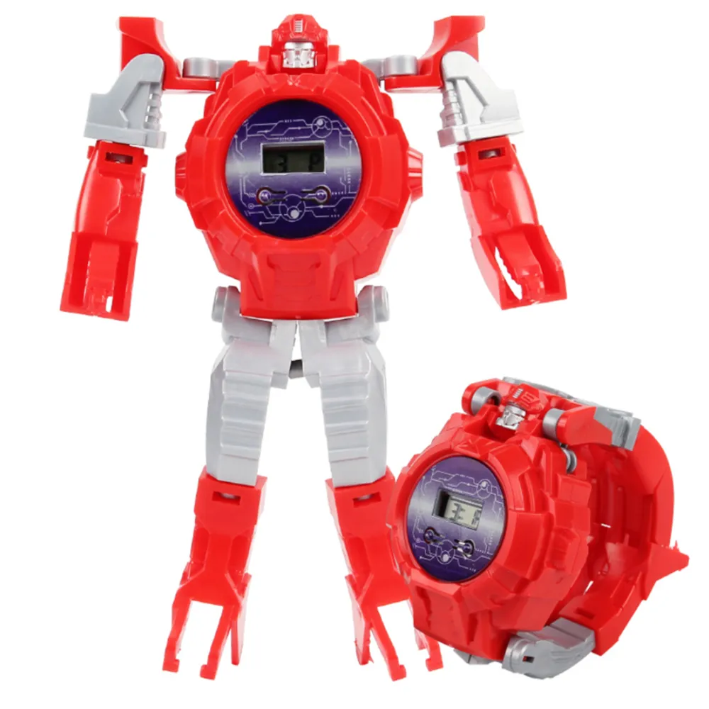 Children Creative Electronic Manual Deformation Watch Robot Toys