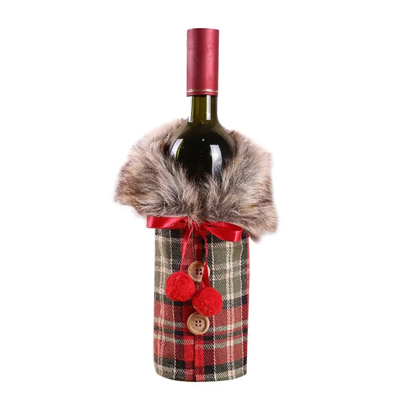 Christmas Outfit Wine Bottle Cover Bag Xmas Party Dinner Table Decor