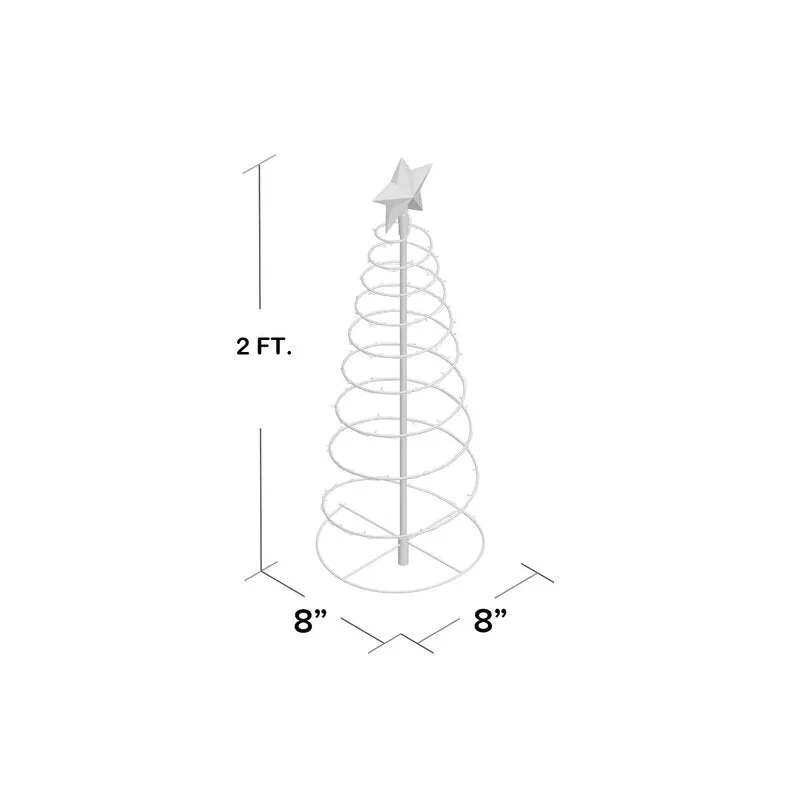 Christmas Tree Star Solar LED Spiral Lamp Garden Decoration