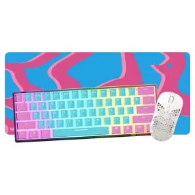 Clix Cotton Candy Blue - 60% Mechanical Gaming Bundle