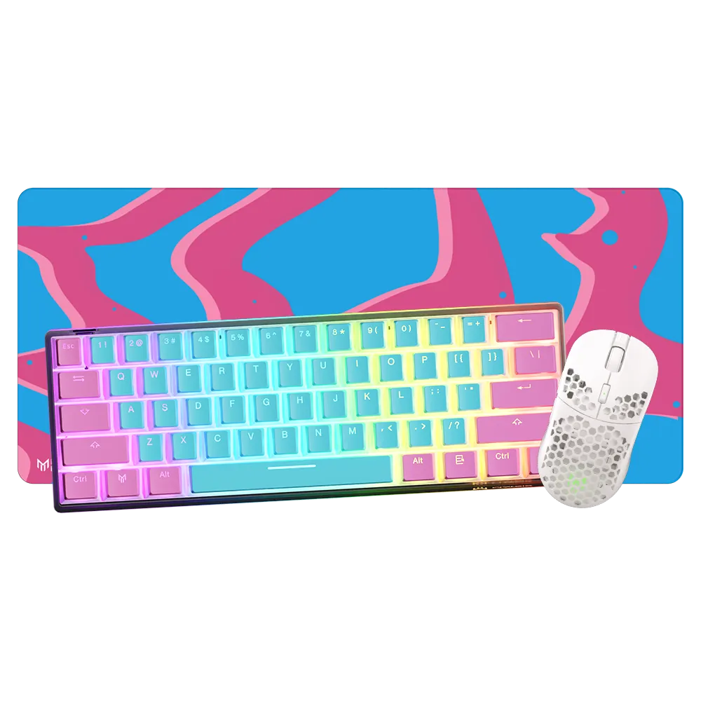 Clix Cotton Candy Blue - 60% Mechanical Gaming Bundle