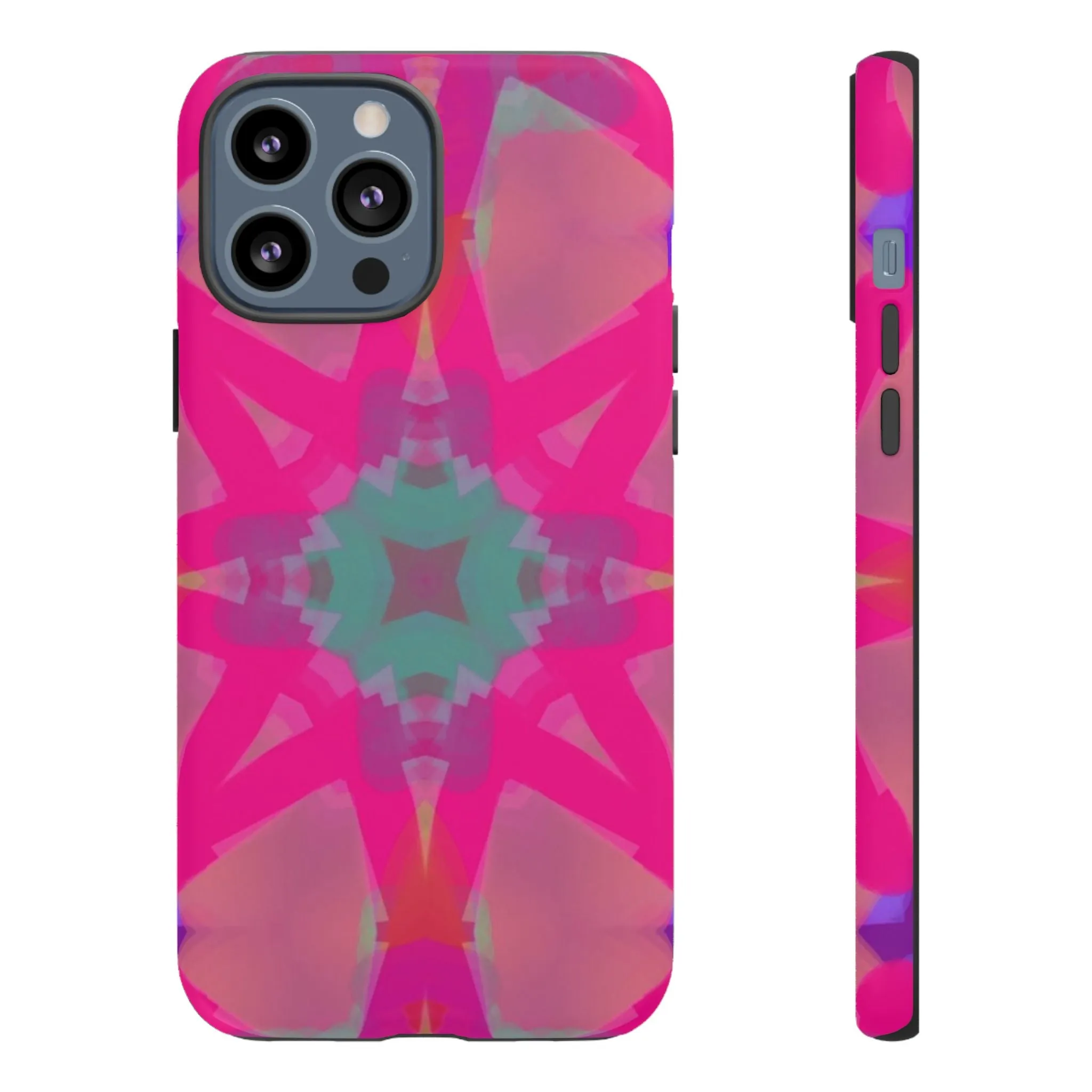 Colorful Kaleidoscope Phone Case, Tough Cases, Durable Phone Cover, Stylish Cellphone Protector, Gift for Her, Vibrant Smartphone Case