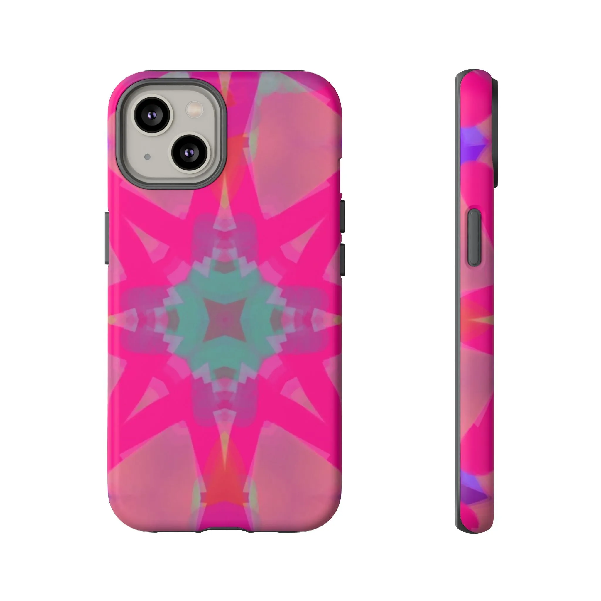 Colorful Kaleidoscope Phone Case, Tough Cases, Durable Phone Cover, Stylish Cellphone Protector, Gift for Her, Vibrant Smartphone Case