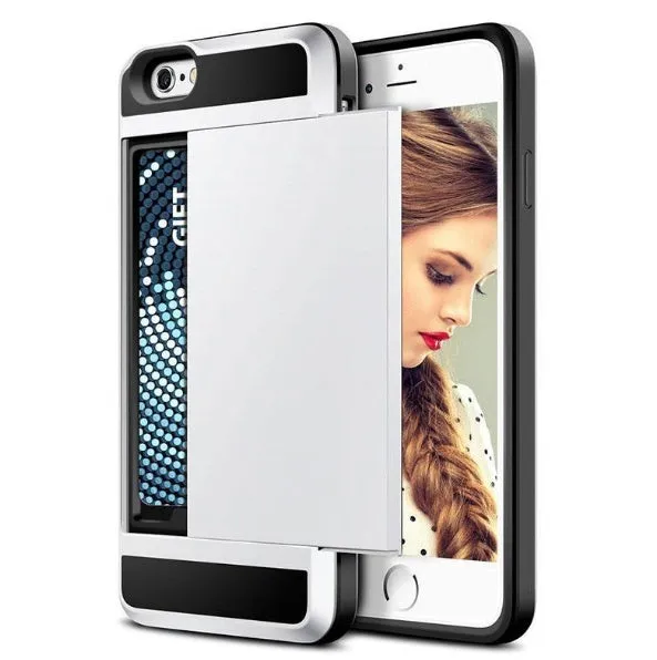 Compatible with Apple, Sliding Card Holder Phone Case (iPhone)