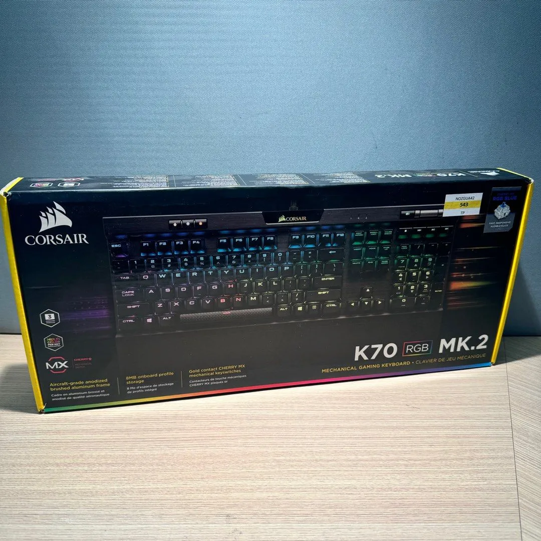 CORSAIR CH-9109011-NA K70 RGB MK.2 Mechanical Gaming Keyboard, RGB LED Backlit,Black