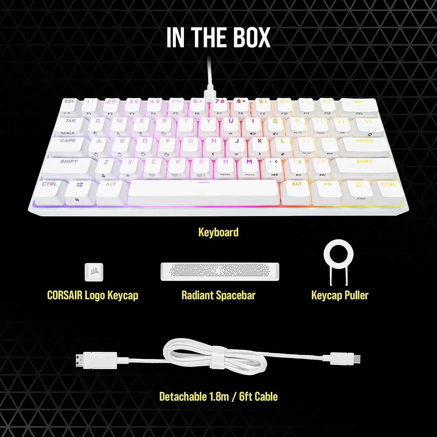 Corsair K65 RGB MINI 60% Mechanical Gaming Keyboard CH-9194110-NA