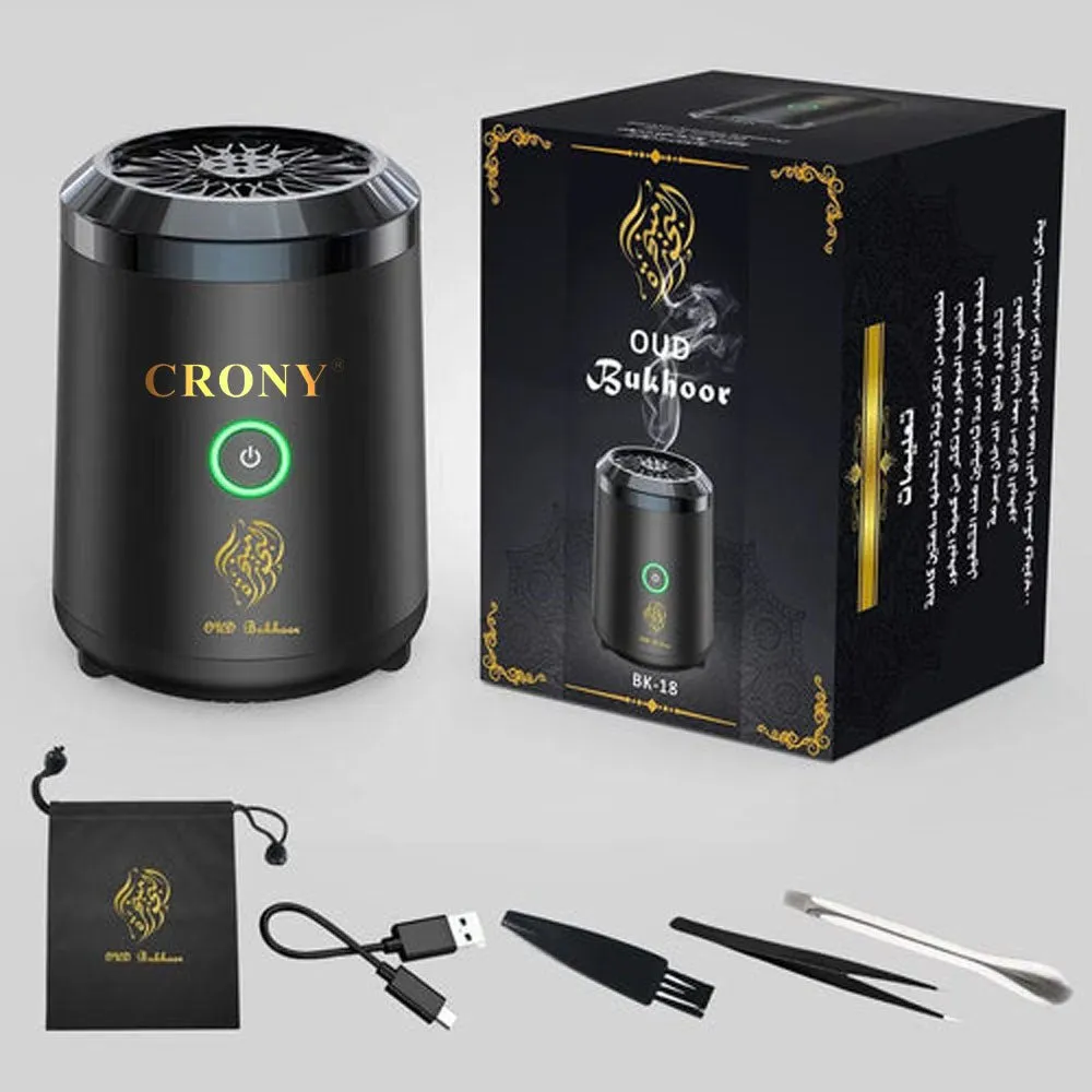 CRONY BK-18 Bukhoor Mini Oud Incense Bukhoor Burner Rechargeable Dukhoon Electric Portable Incense Burner