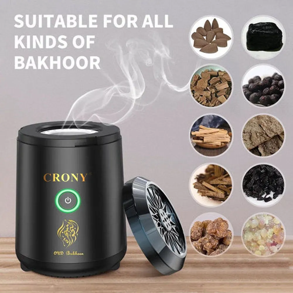 CRONY BK-18 Bukhoor Mini Oud Incense Bukhoor Burner Rechargeable Dukhoon Electric Portable Incense Burner