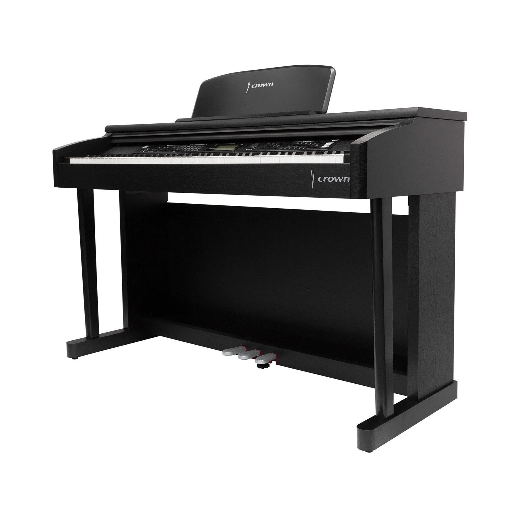 Crown 88-Key Hammer-Action Console Digital Piano (Black)