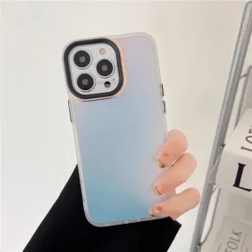 Cute Minimalist Gradient Holographic Clear Design Protective Shockproof iPhone Case for iPhone 11 12 13 14 Pro Max Case