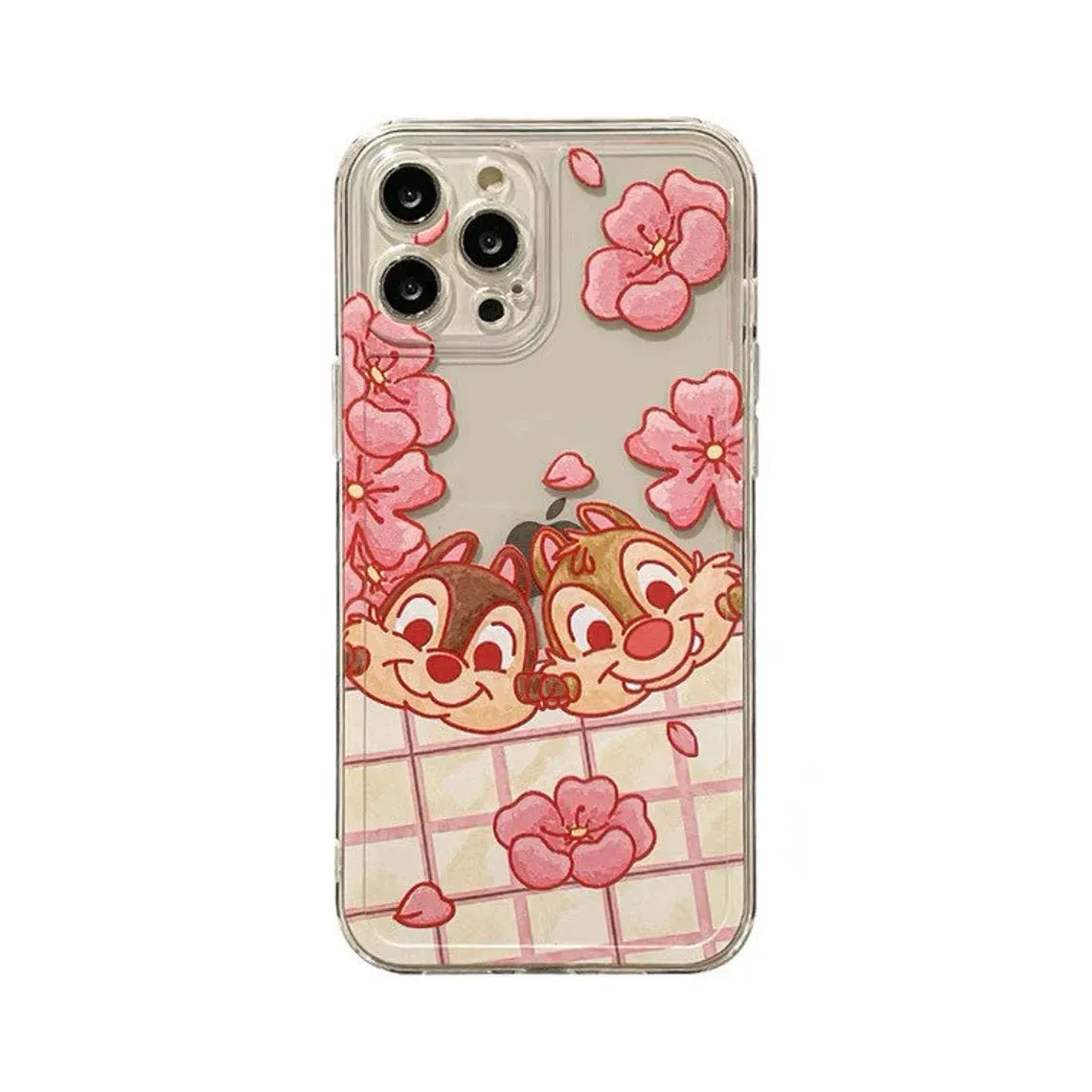 Cute Squirrel Clip Dale with Flowers iPhone Case 6 7 8 PLUS SE2 XS XR X 11 12 13 14 15 Pro Promax 12mini 13mini