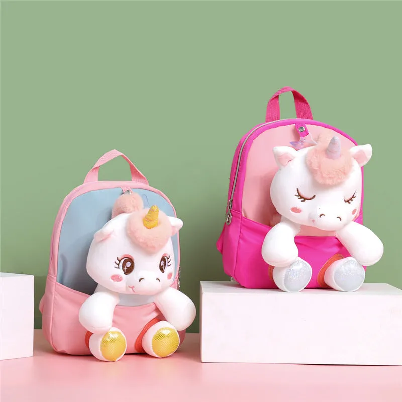 Cute Unicorn Doll Plush Bag Toy Doll Backpack Children Gift