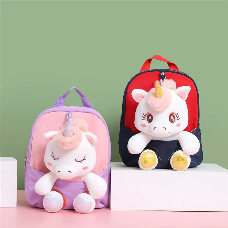 Cute Unicorn Doll Plush Bag Toy Doll Backpack Children Gift