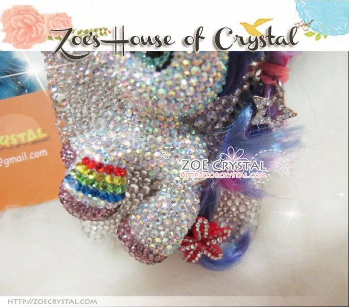 Czech/ Swarovski My Little Pony or Unicorn  BLING Crystal 3D Cell Phone Case