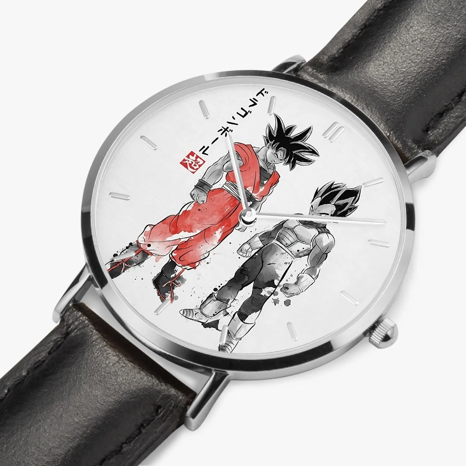 DBZ-Store Cool Goku And Vegeta Posing Dragon Watercolor Watch