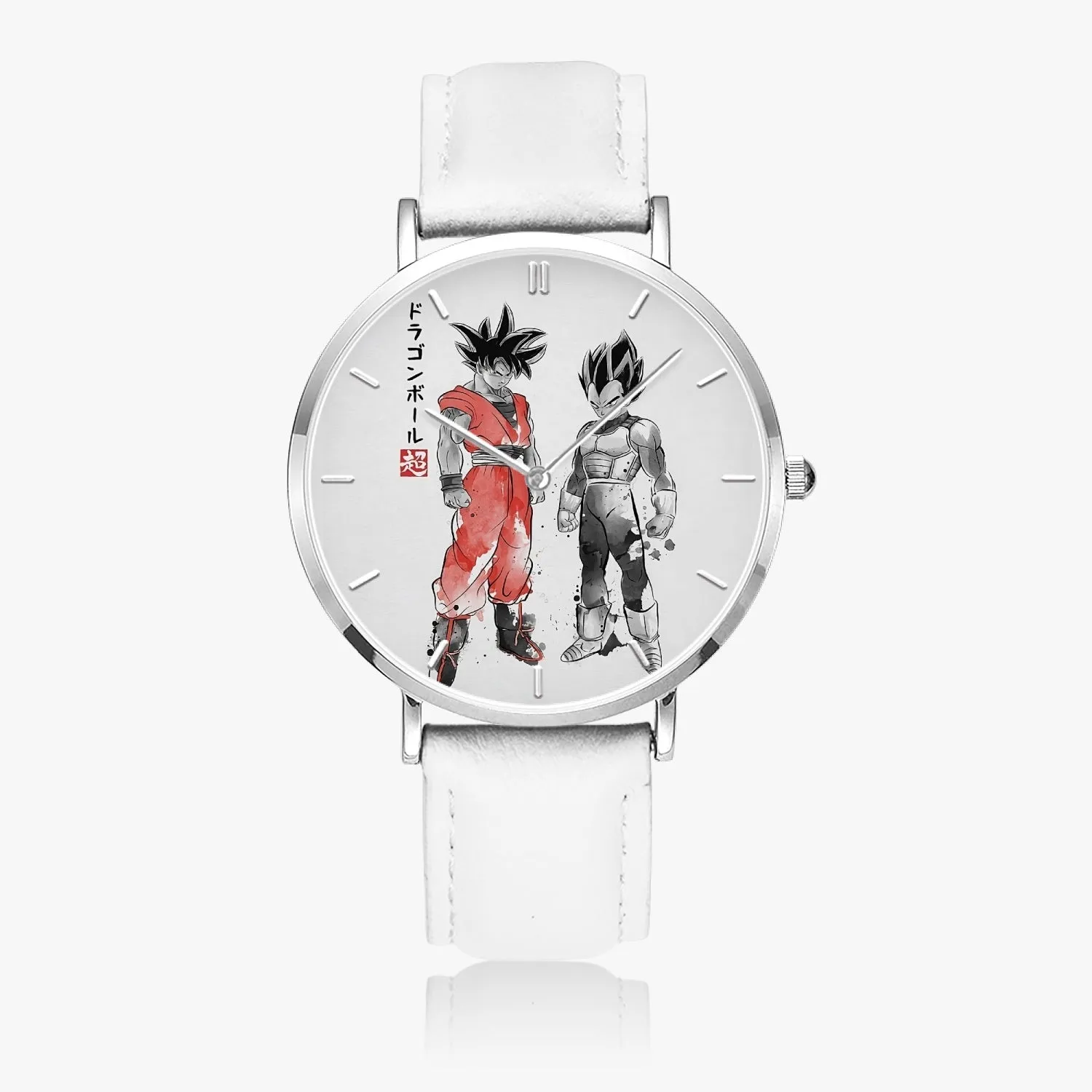 DBZ-Store Cool Goku And Vegeta Posing Dragon Watercolor Watch