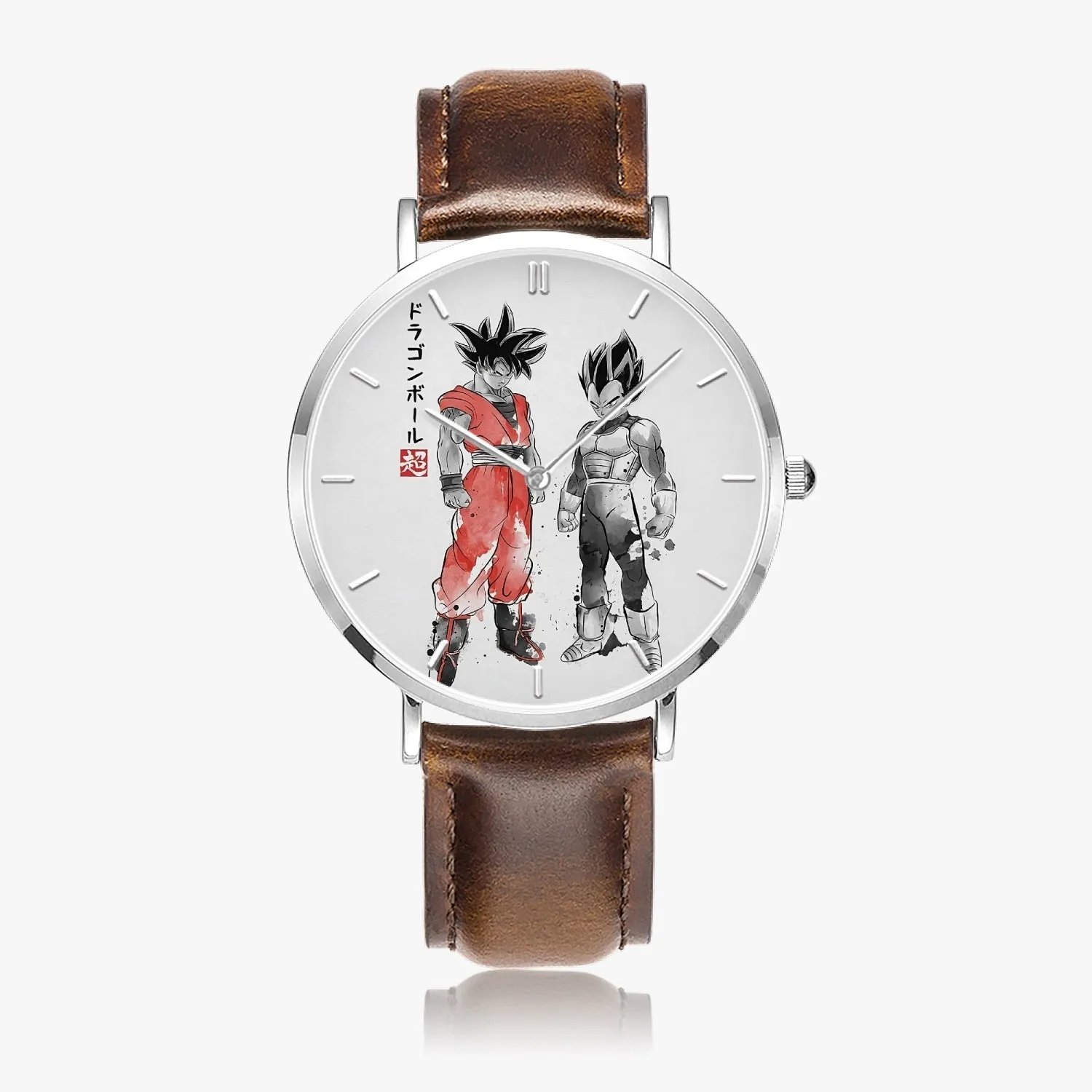 DBZ-Store Cool Goku And Vegeta Posing Dragon Watercolor Watch