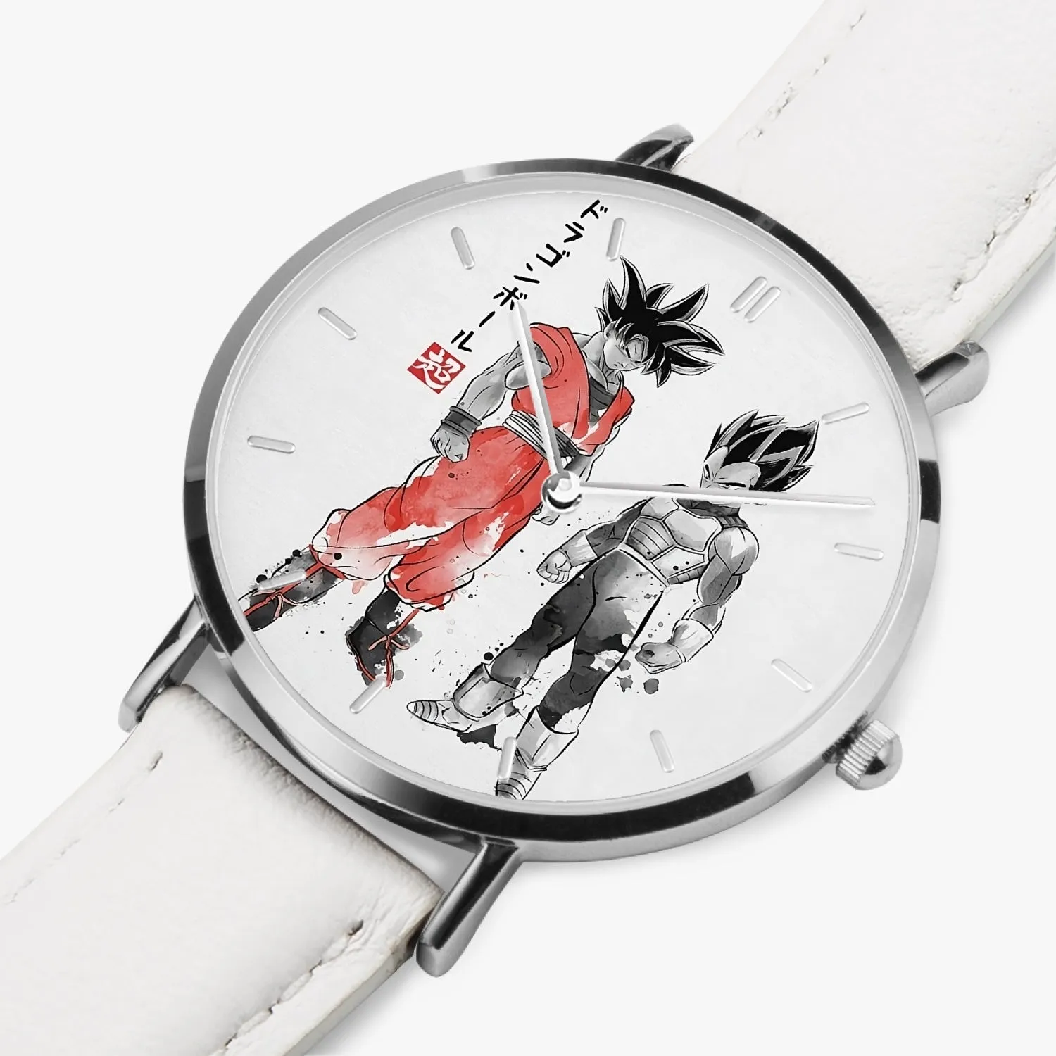 DBZ-Store Cool Goku And Vegeta Posing Dragon Watercolor Watch