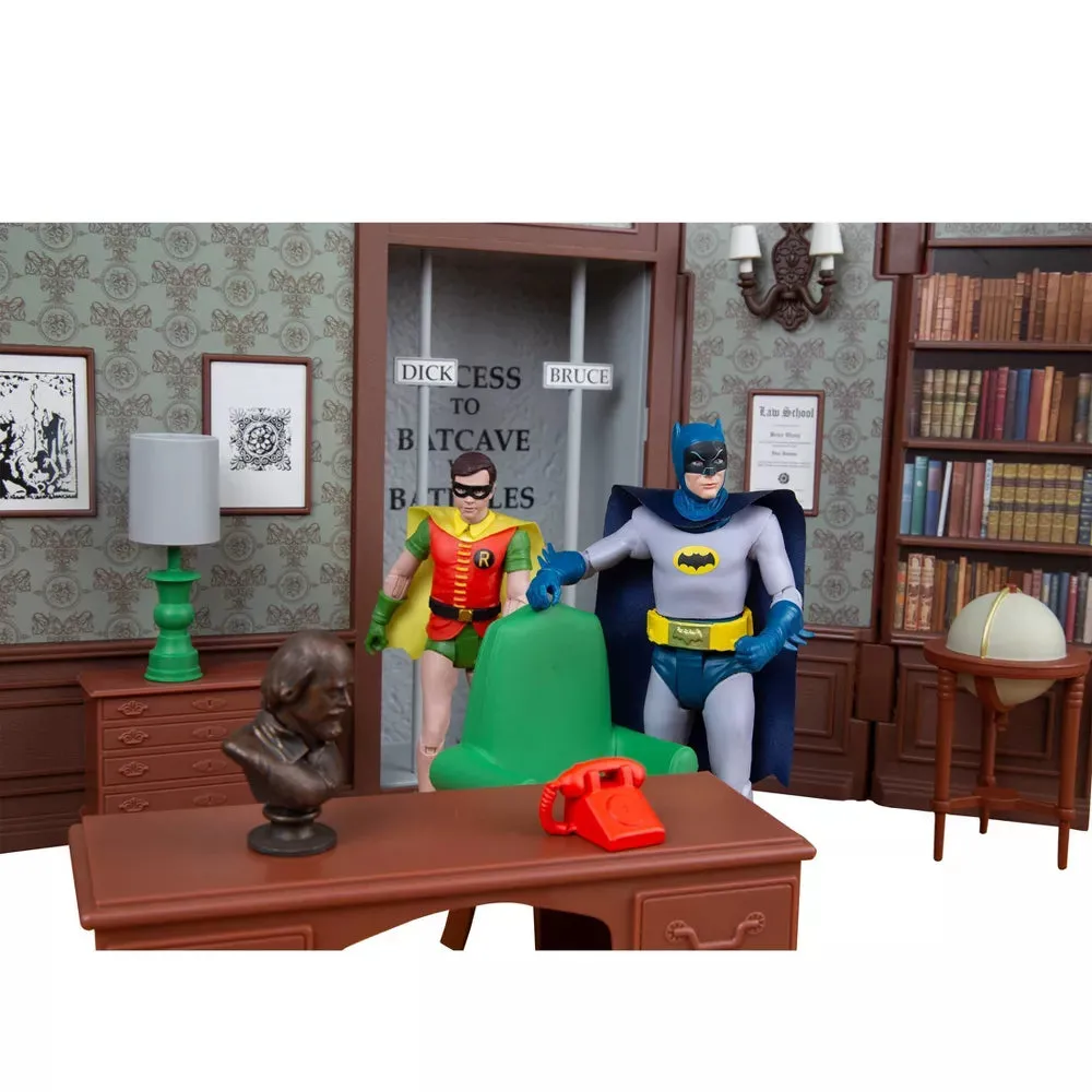 DC Retro Batman 66 - Wayne Manor Library 6" Inch Action Figure Playset / Diorama - McFarlane Toys (Target Exclusive)