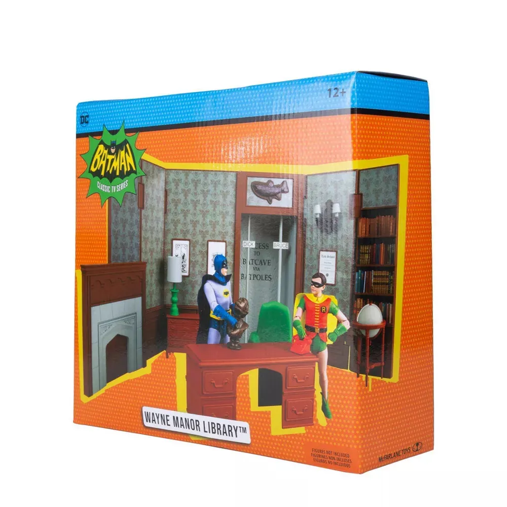 DC Retro Batman 66 - Wayne Manor Library 6" Inch Action Figure Playset / Diorama - McFarlane Toys (Target Exclusive)