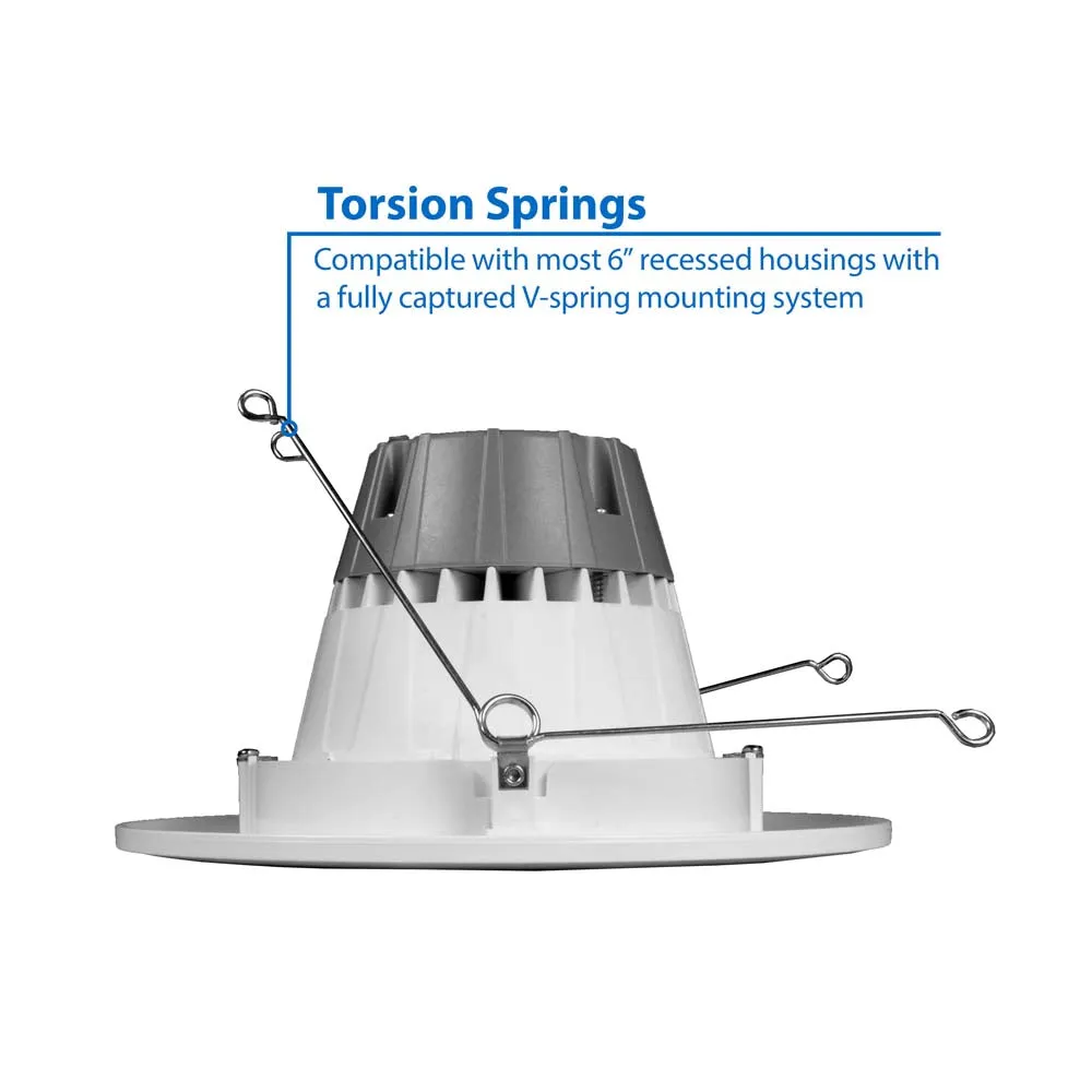 DCG Series 6 in. White Gimbal LED Recessed Downlight, 4000K