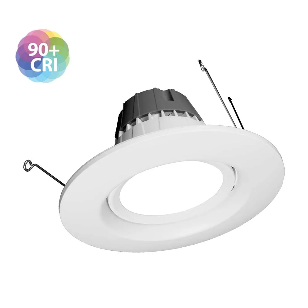 DCG Series 6 in. White Gimbal LED Recessed Downlight, 4000K