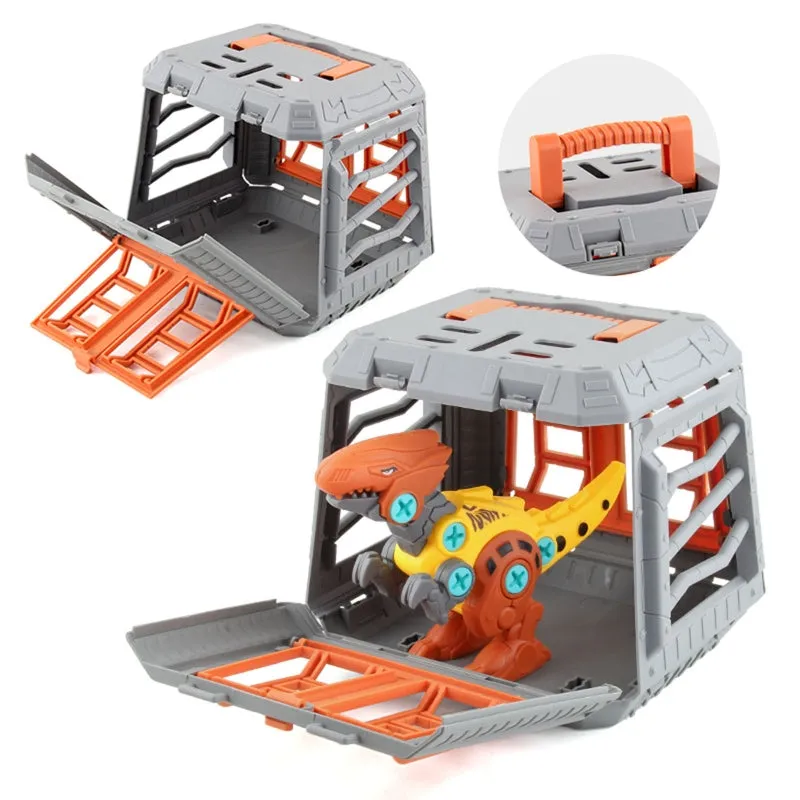 Dinosaur Building Kit with Screwdriver Storage Cage Toys