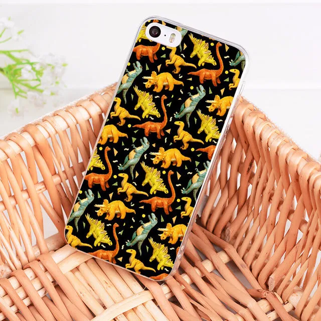 Dinosaur  Cover Case for Apple iPhone 8 7 6 6S Plus X 5 5S SE 5C 4 4S