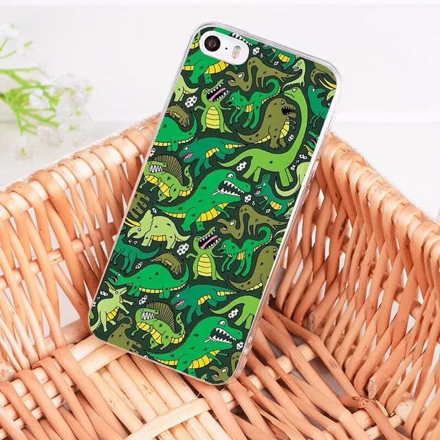 Dinosaur  Cover Case for Apple iPhone 8 7 6 6S Plus X 5 5S SE 5C 4 4S