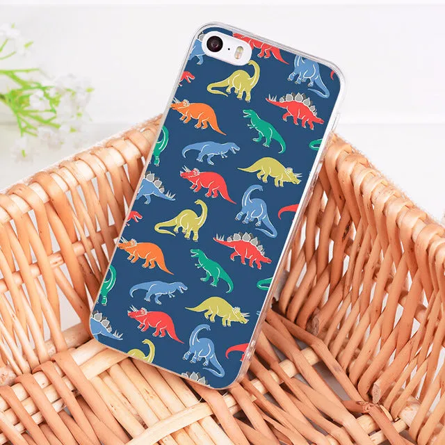 Dinosaur  Cover Case for Apple iPhone 8 7 6 6S Plus X 5 5S SE 5C 4 4S