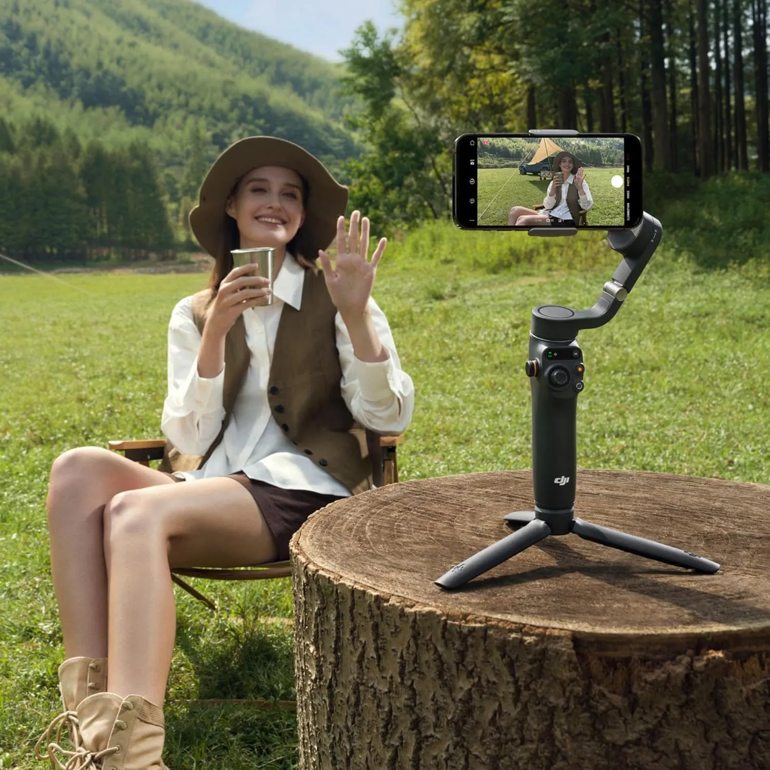 DJI Osmo Mobile 6 Gimbal Stabilizer for Smartphones, 3-Axis Phone Gimbal, Built-In Extension Rod