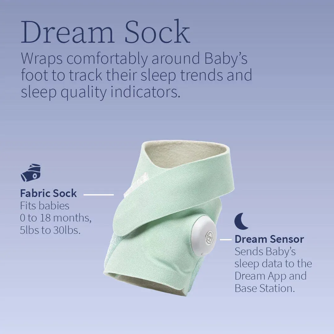 Dream Duo - Smart Portable Video Baby Monitor - HD Video Camera   Sock with Heart Rate, AVG Oxygen Tracker - Deep Sea Green