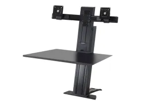 Ergotron Workfit-Sr Dual Sit-Stand Workstation - Stand (Desk Clamp Mount, Surface, Column, 2 Pivots, Crossbar, 2 Cord Wr