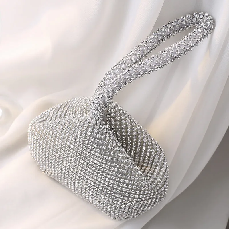 Fashionable and Versatile Crystal Evening Clutch Bag Ladies Handbag