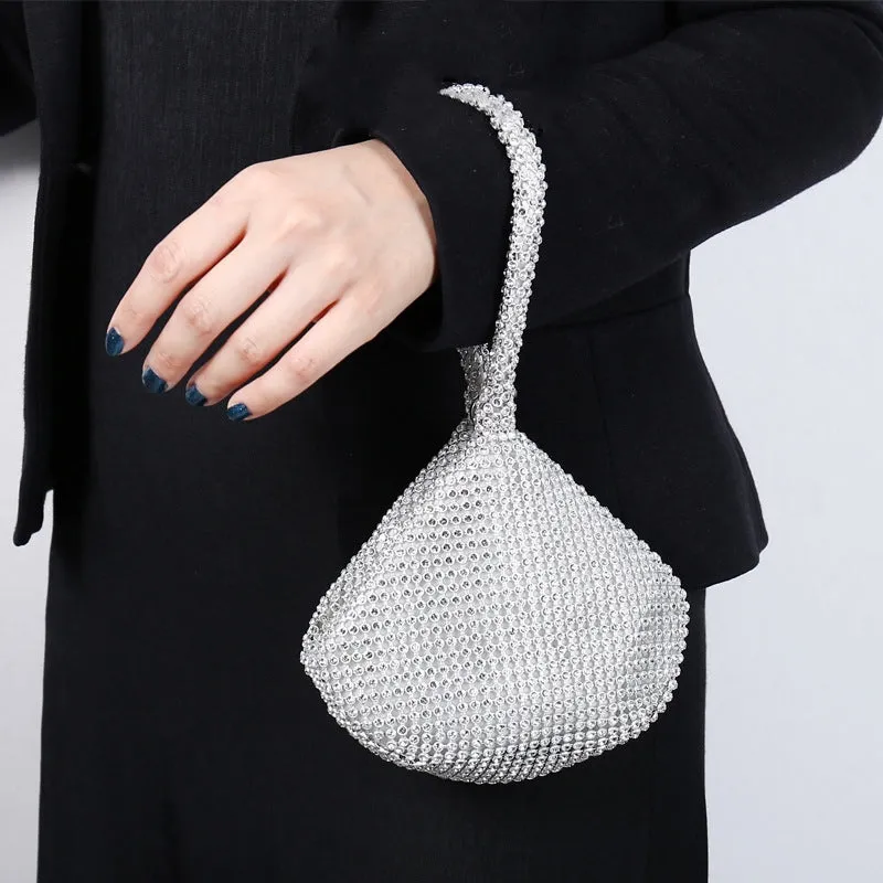 Fashionable and Versatile Crystal Evening Clutch Bag Ladies Handbag