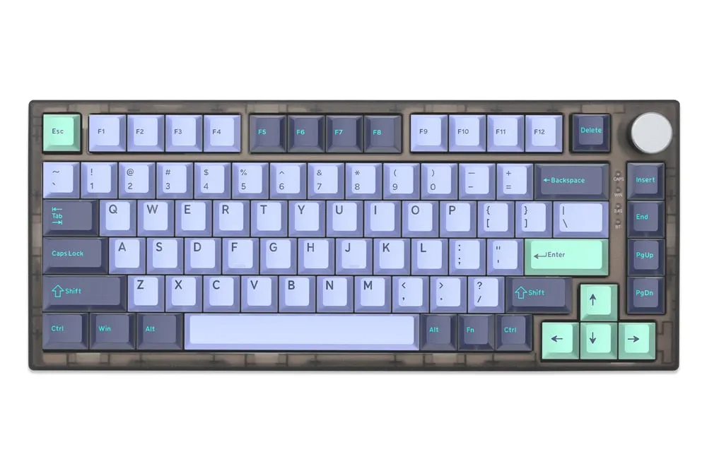 Feker IK75 Pro 3 Mode Wireless 75% Gasket Mechanical Keyboard Black White hotswap RGB 2.4G BT GJ keycaps WOB Apollo Ocean Blue