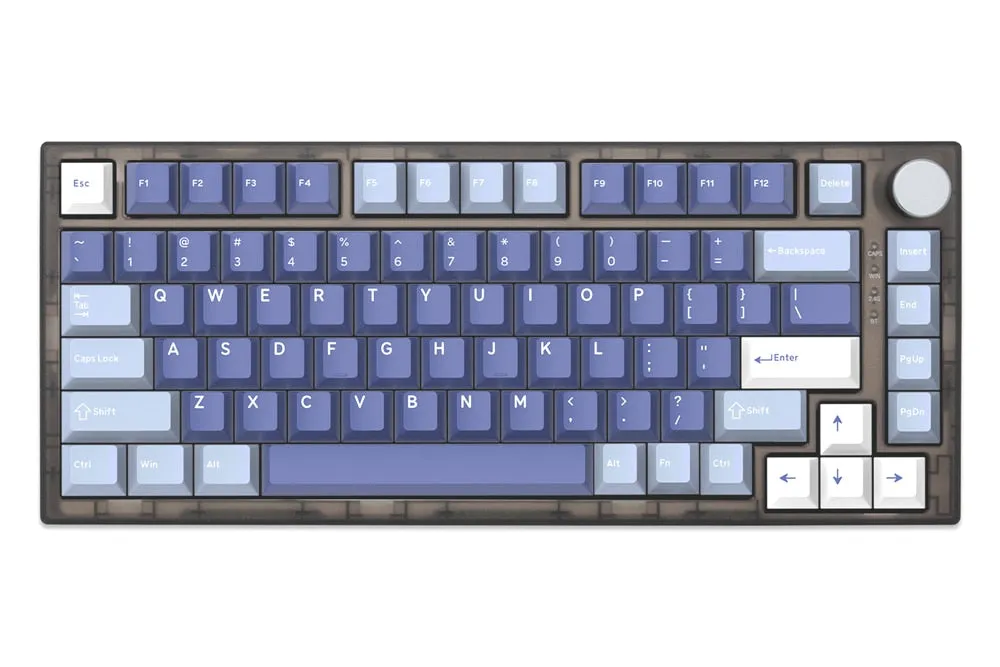 Feker IK75 Pro 3 Mode Wireless 75% Gasket Mechanical Keyboard Black White hotswap RGB 2.4G BT GJ keycaps WOB Apollo Ocean Blue