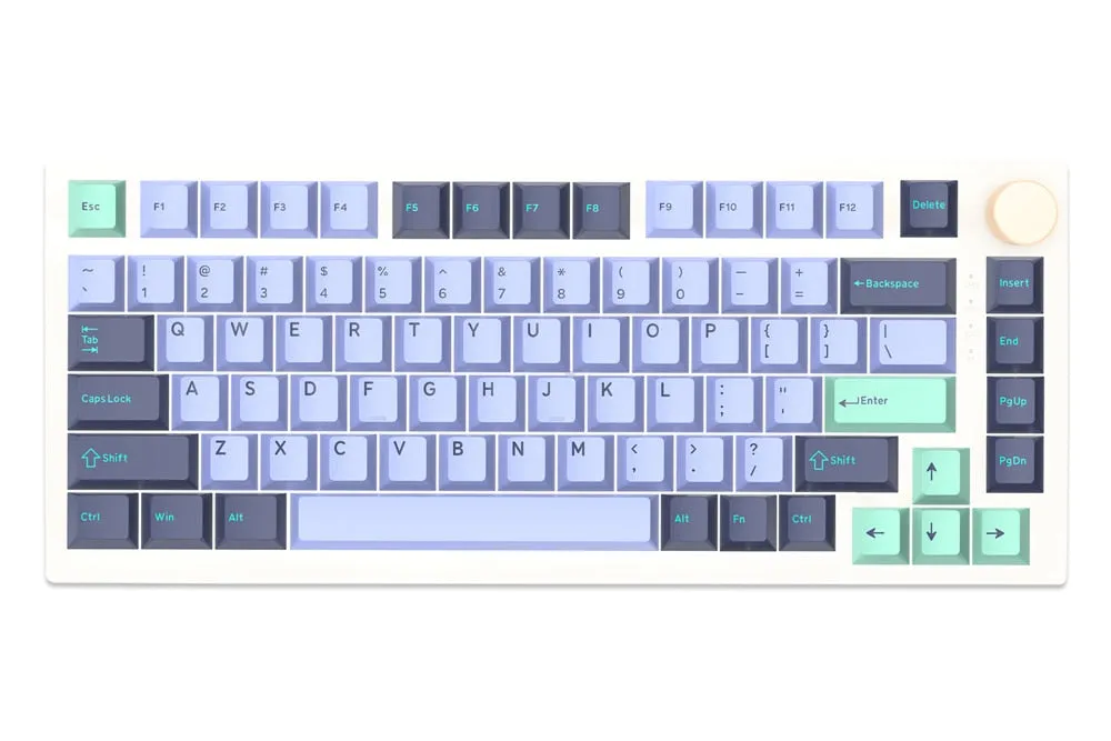 Feker IK75 Pro 3 Mode Wireless 75% Gasket Mechanical Keyboard Black White hotswap RGB 2.4G BT GJ keycaps WOB Apollo Ocean Blue