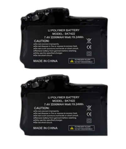 Fitt Tek Gloves Rechargeable Batteries -A Pair of 2200 mAh Batteries - Only Available in the UK