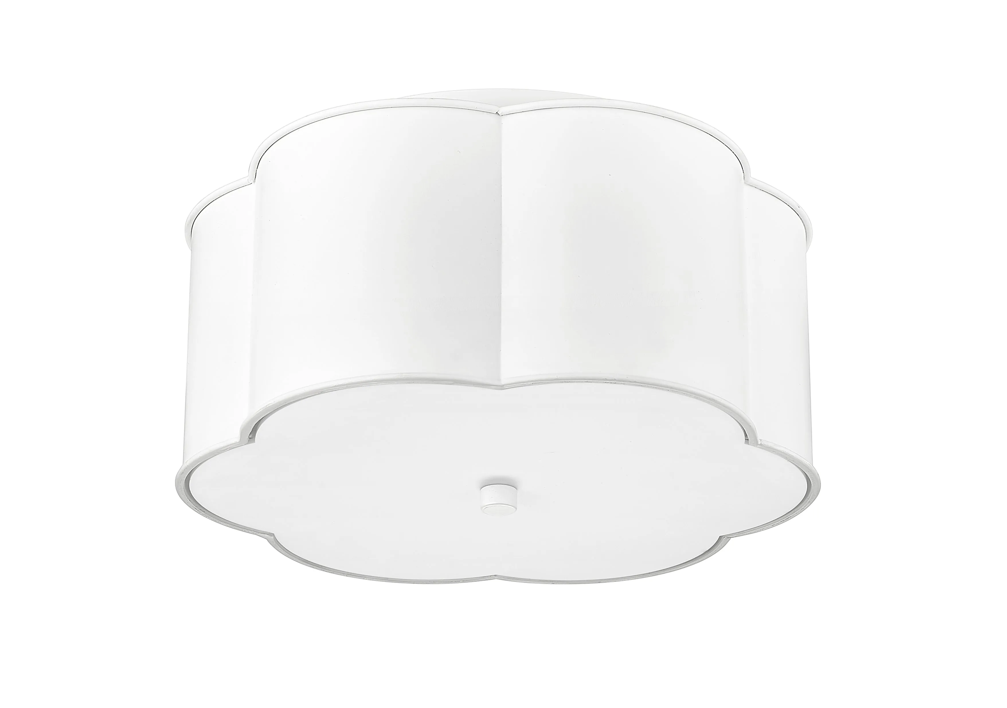 Flush Mount Fixture - Matte White - Matte White Glass - 14in. Diameter - E26 Medium Base