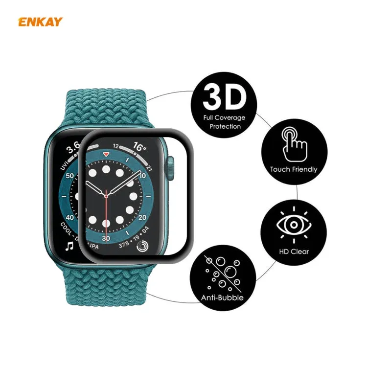 For Apple Watch 6/5/4/SE 40mm 2 PCS ENKAY Hat-Prince 3D Full Screen Soft PC Edge   PMMA HD Screen Protector Film